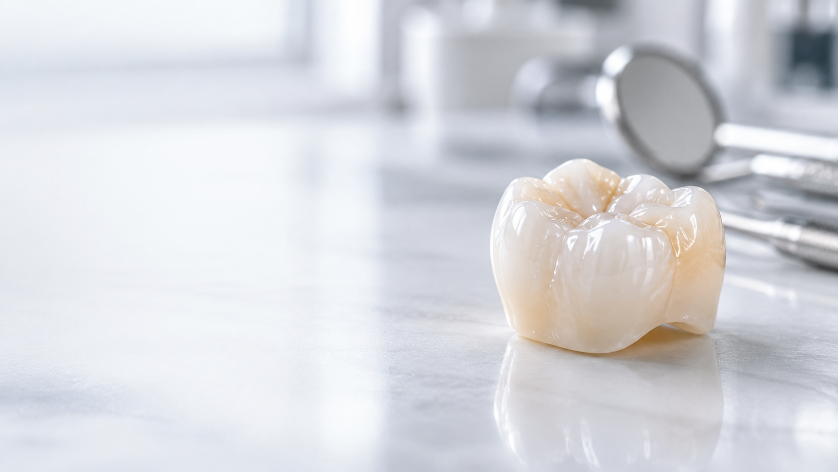 Natural-looking full zirconia crown
